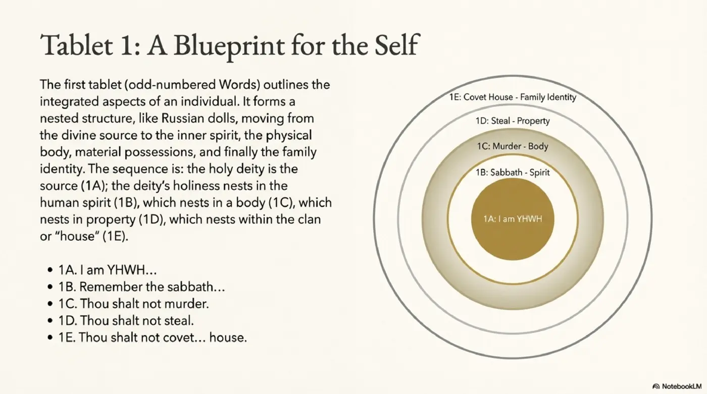 Tablet 1: Blueprint for the Self