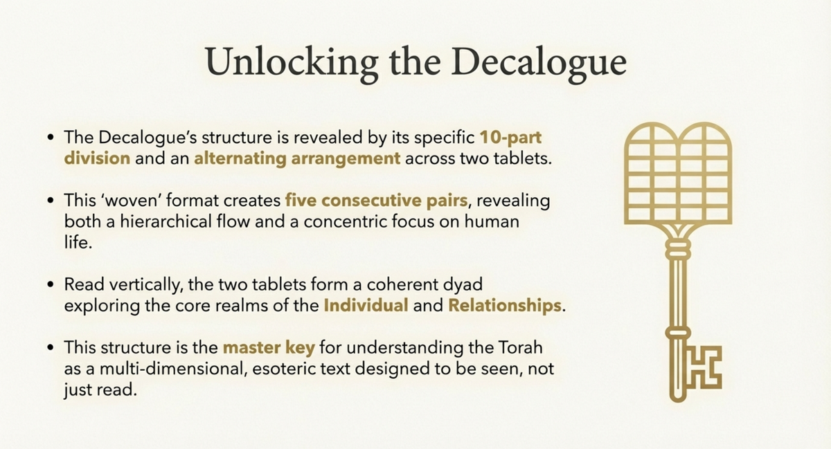 Slide 13: Unlocking the Decalogue